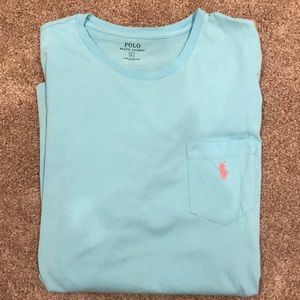 Men’s polo Blue pocket Tee shirt